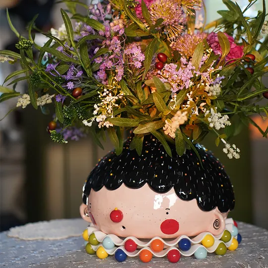 Big-head Jingdezhen ceramic vase