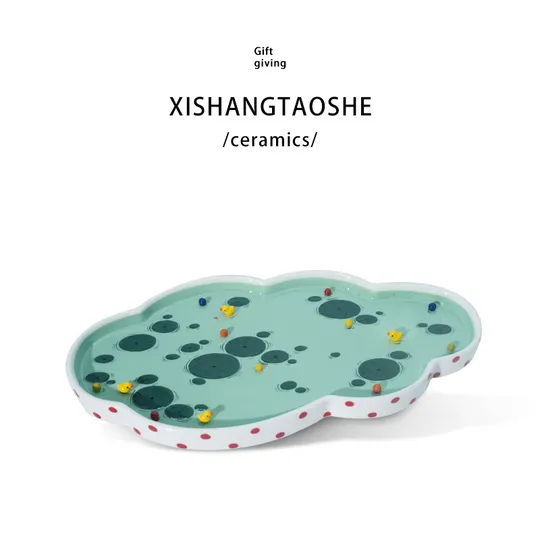 Cute hand-painted ceramic plate