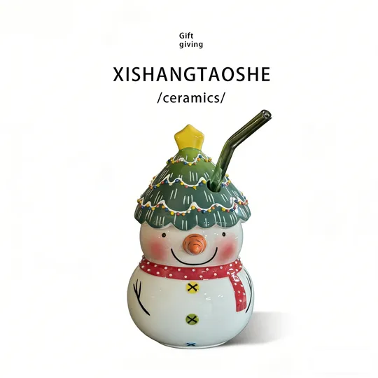 Cute hand-painted ceramic mug